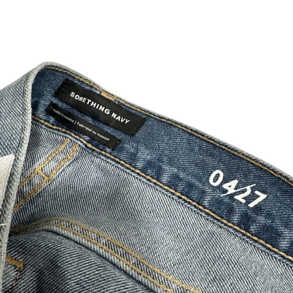 Something Navy Womens Mom Jeans Cotton High Rise Blue Med Wash Size 27 - Picture 14 of 15